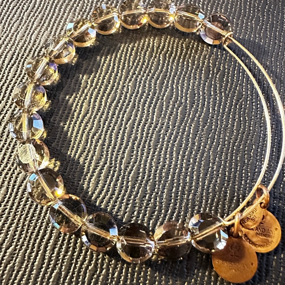 Alex and Ani Smoky Quartz Beaded Bracelet